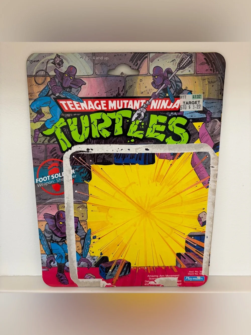 VTG 1988 Teenage Mutant Ninja Turtles Foot Soldier Cardback TMNT 10 Back Card